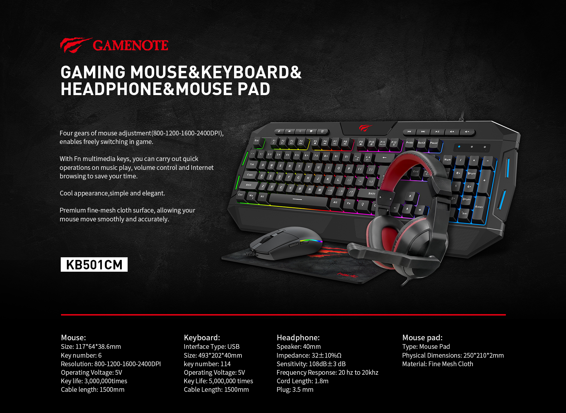 gaming mouse and keyboard havit