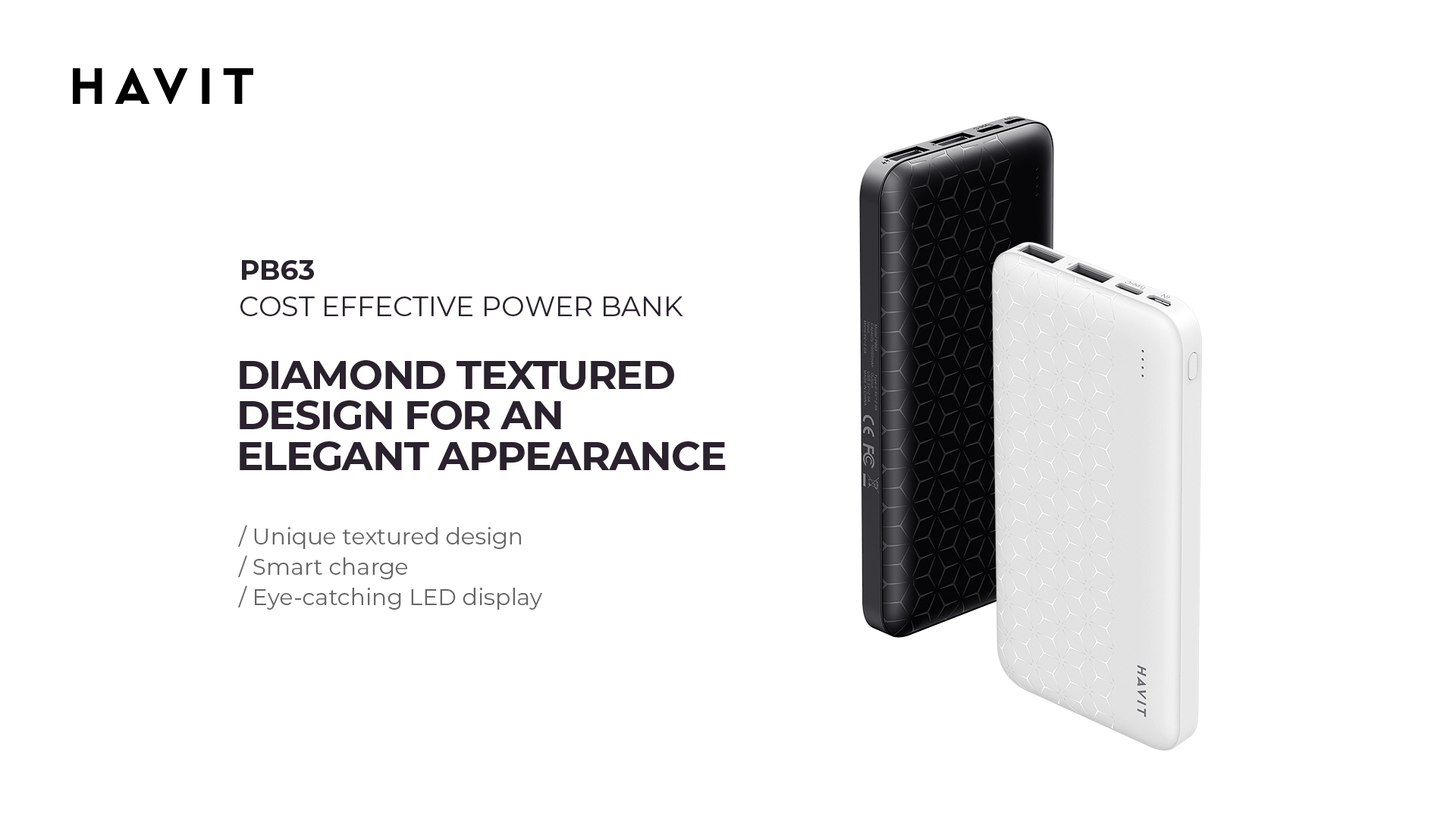 CARGADOR PORTÁTIL POWER BANK HAVIT PB63