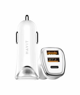 CHARGEUR ALLUME CIGARE HAVIT HV-CC613 DUAL USB PD20W+QC3.0 